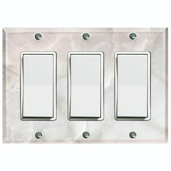 3dRose lsp_119411_2 Photo of Gray Blue Green Slate Marble Print Tile Light Switch Cover 